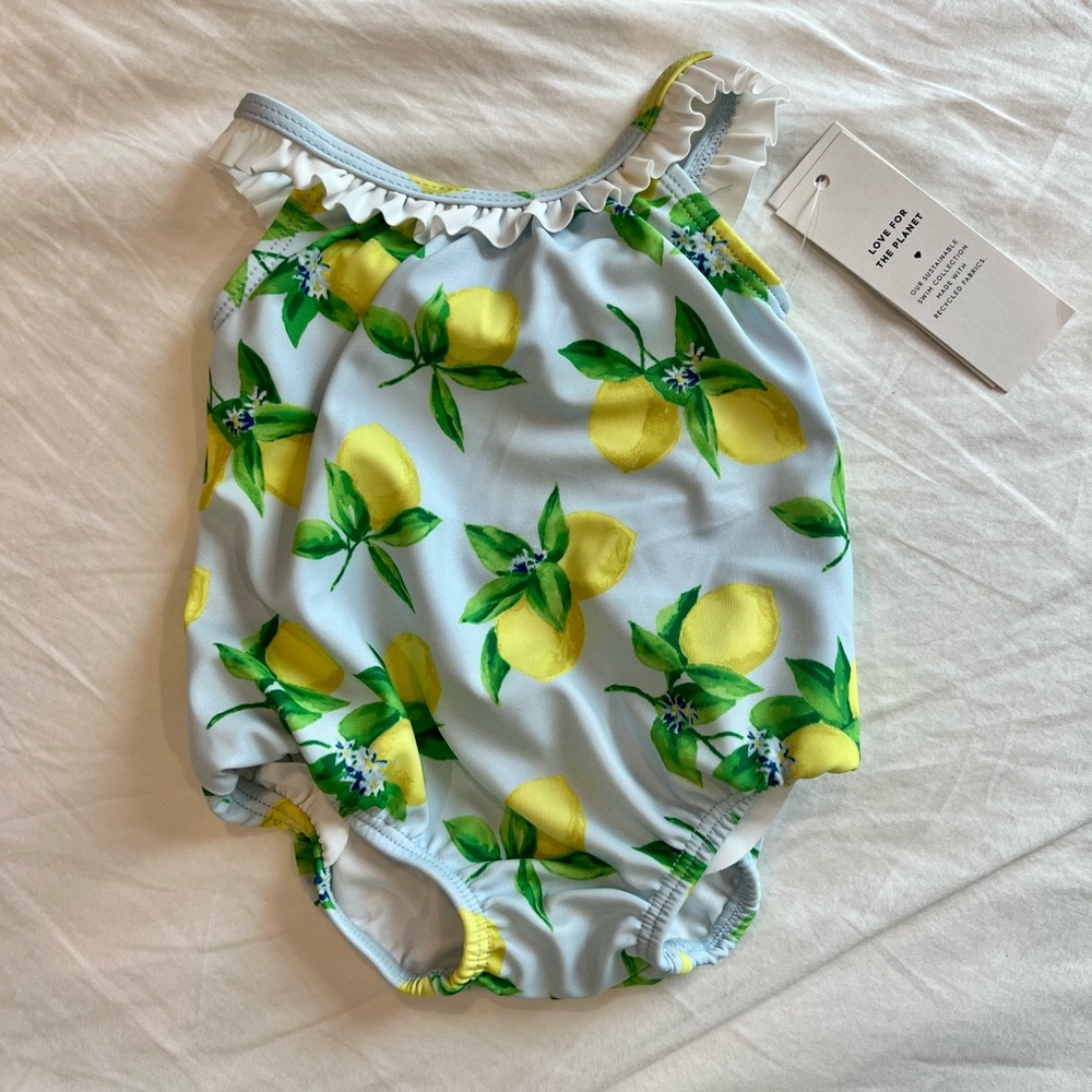 Janie and Jack Bow Detail Swimsuit 0-3 Months